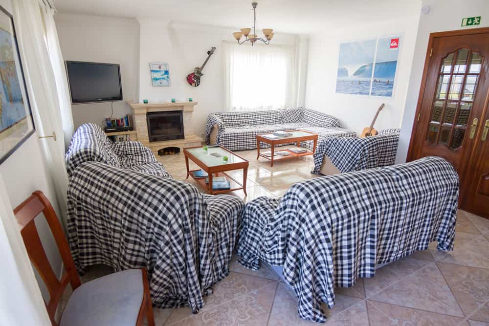 The living room is the perfect place to hang out on the colder days